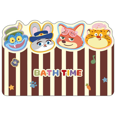 疯狂动物城硅藻泥防滑吸水脚垫