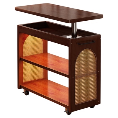 【免安装】升降边几带轮可移动