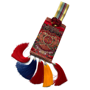 藏族配饰舞蹈腰带女饰腰饰布艺腰佩藏袍表演藏饰腰挂流苏挂件吊坠