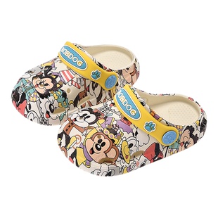 夏季宝宝凉拖儿童洞洞鞋小童男女童婴幼儿沙滩巴布豆防滑户外休闲