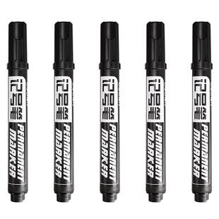 得力记号笔6881油性大头笔红色蓝色黑色大号粗头不掉色防水防油不可擦大容量耐用速干标记笔快递专用马克笔