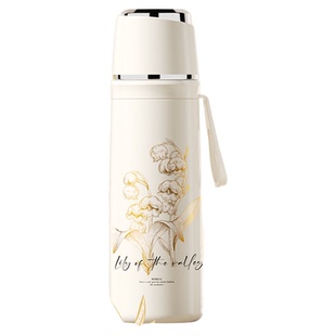 英国Bemega铃兰花保温杯女士高颜值2025新款女生男水杯子生日礼物