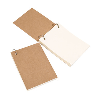 活页本可拆卸空白a6铁环扣a5空白本笔记本小本子绘画幼儿园游戏记录册表初中生错题本专用纸口袋本线圈单孔