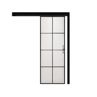 2.0mm极窄铝合金单轨单扇吊趟门卫生间厕所门阳台厨房窄边移门