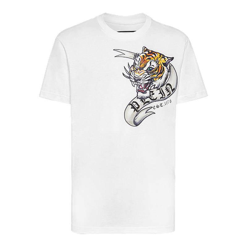 PHILIPP PLEIN 男士TIGER TATTOO圆领短袖T恤