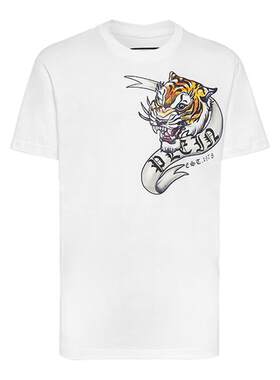 PHILIPP PLEIN 男士TIGER TATTOO圆领短袖T恤