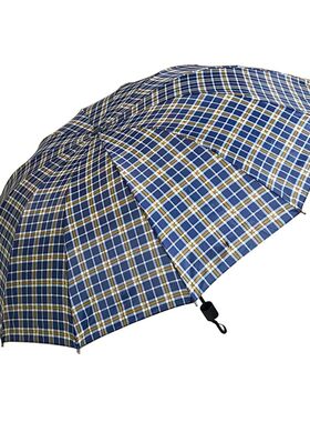 12骨手动折叠雨伞抗暴风雨格子伞