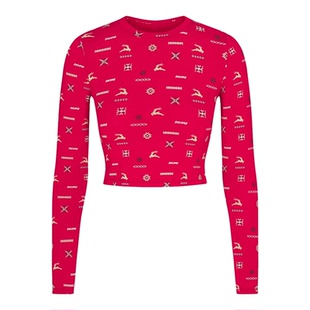 SKIMS新款圣诞莫代尔亲肤短款长袖长裤家居服修身睡衣套装睡袍女