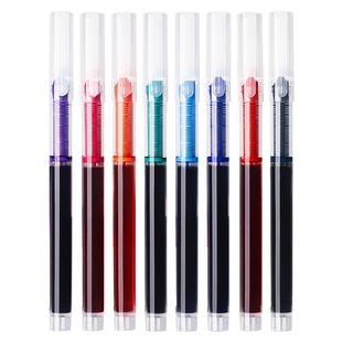 真彩彩色中性笔速干彩色笔做笔记专用中性笔直液式走珠笔大容量记号笔彩色划重点直液0.5水笔标记红笔套装