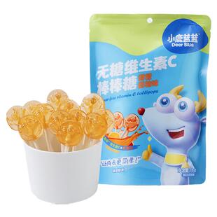 小鹿蓝蓝0糖棒棒糖   维C果汁棒3口味硬质糖果儿童零食