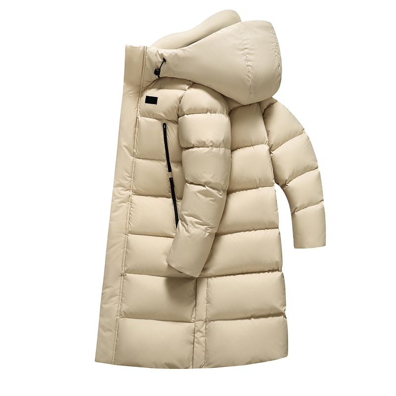 【漫步系列】鸭鸭羽绒服2025冬季情侣长款加厚连帽时尚休闲外套Y