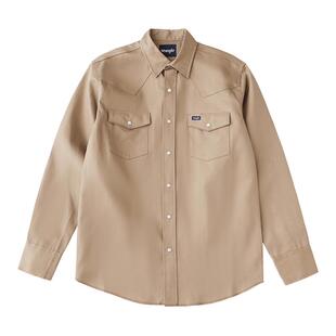 【自营】Wrangler/威格西部牛仔风长袖工装衬衫硬挺黄石风格外套