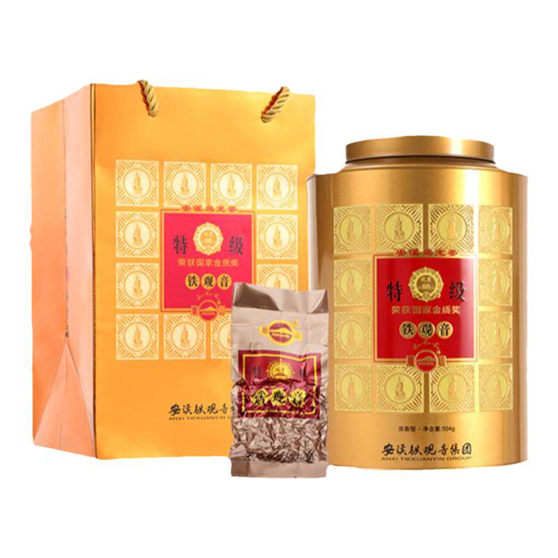 凤山金质奖安溪铁观音特级乌龙茶504g传统浓香熟茶FS986罐装礼盒