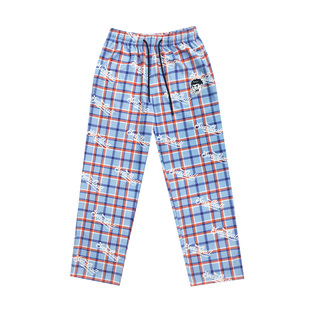 SWISH THE BALL IN 炸裂奇奇美式篮球长裤男直筒宽松格子休闲复古