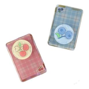 dokdatdap原创彩色格子磁吸手机支架卡包个性趣味磁吸支架小众