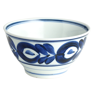 日本进口陶瓷碗家用波佐见面条碗手绘蓝海草日式拉面碗吃饭碗套装