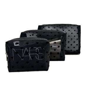 爱心网纱内胆包化妆包随身小号便携口红包补妆包数据线卡片收纳袋