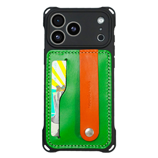 两针一线适用iphone17手机壳新款高级感苹果17promax支架插卡真皮苹果17air挂绳斜挎手提苹果17pro镜头全包壳