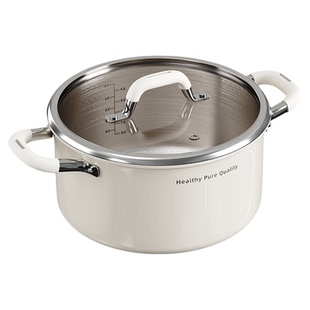 陶瓷316不锈钢食品级汤锅家用双耳电磁炉燃气专用煮粥煲蒸炖煮锅