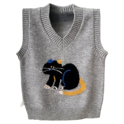 针织马甲背心春秋中小童坎肩毛衣