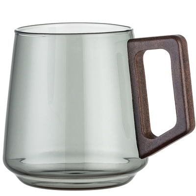 家用耐高温木把玻璃杯