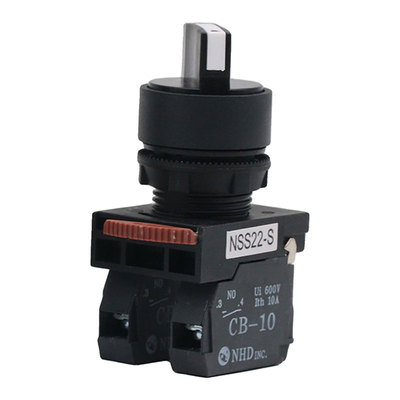 台湾贺电自锁NSS22-S旋钮开关10A