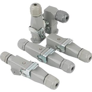 重载连接器小型HDC-HA003矩形工业航空插头公母对接4卧式5芯6/8针