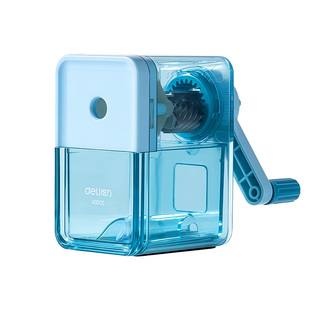 得力手摇式卷笔刀学生专用削笔机转笔刀铅笔刀儿童用自动进铅高颜值卡通幼儿园手动削笔刀铅笔绞笔刀刨笔机