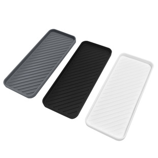 厨房硅胶沥水盘锅碗盆托盘隔热垫吧台茶杯垫纯色多功能收纳沥水垫