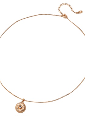 小众设计925银镀金锆石项链