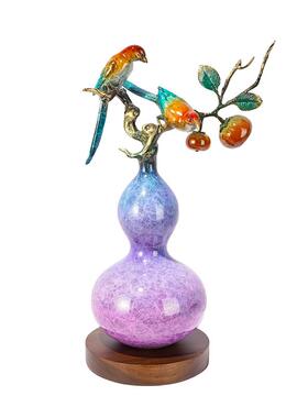 黎采铜新中式玄关装饰摆件