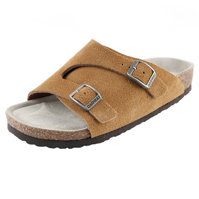 岛外DAOWAI真皮软木拖鞋绒面软底凉拖Zürich系列