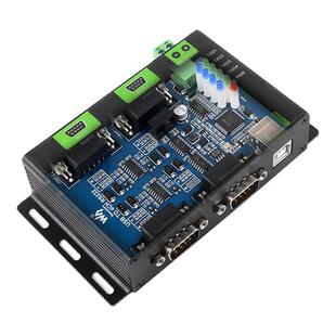 微雪 工业级USB转4路RS232串口转换器带隔离 FT4232HL 接口可选