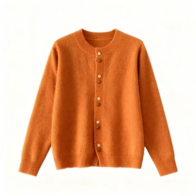 水貂绒加厚针织开衫外套女2025