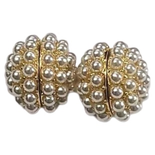 超强磁力吸铁石耳环精致高级感无耳洞免打孔双面米珠球耳夹耳饰女