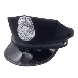 英伦风复古海军帽子cos女警制服水手船长网红表演道具平顶贝雷帽