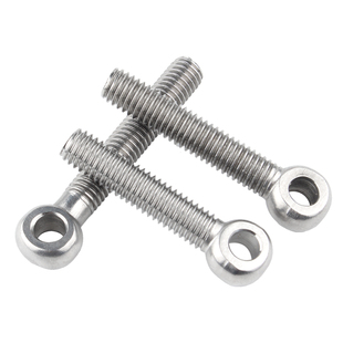 304不锈钢活节螺丝吊环活节活结接鱼眼螺丝钉带孔螺栓杆M5M6M8M10