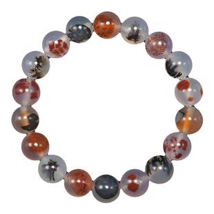 南红玛瑙冰飘水墨天然草花手串柿子红高冰荔枝冻佛珠圆珠情侣手链