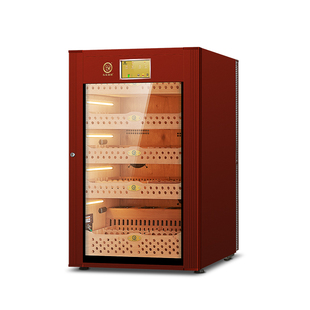 布尔道格雪茄柜恒温恒湿雪松木保湿柜指纹锁进口红酒柜四代VC308