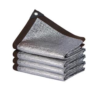 铝箔遮阳网加密加厚防晒网抗老化阳台庭院车库遮阳遮阴隔热遮光网