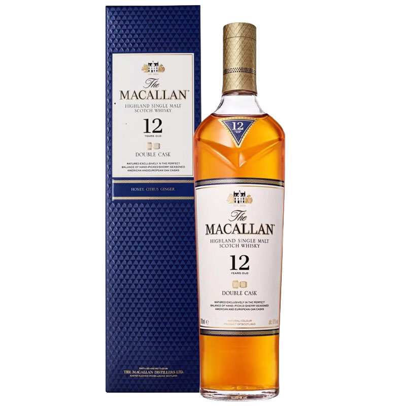 麦卡伦12年蓝钻Macallan700ml双雪莉桶单一麦芽威士忌洋酒