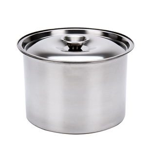 不锈钢味盅圆形调料盆油盆带盖厨房打蛋盆大汤盆和面盆调料罐炖盅