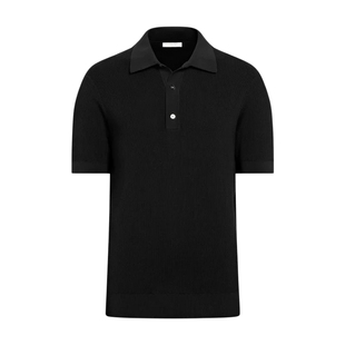 【礼物】26夏季新品SUITSUPPLY黑色棉混纺男士Polo衫