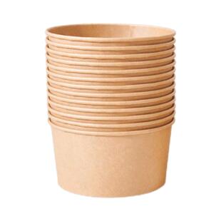 野餐牛皮纸打包盒一次性纸碗饭碗泡面沙拉碗纸饭盒外卖快餐水果盒