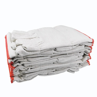 帆布手套双层加厚款劳保耐磨工地工厂工作专用耐高温机械搬运防滑