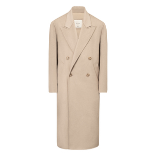 【纯羊毛双面呢男女同款】CULTUM加厚850g重双排扣戗驳领大衣外套