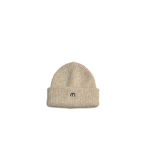 儿童帽子男童加厚保暖针织瓜皮帽小m字母刺绣百搭潮酷宝宝毛线帽