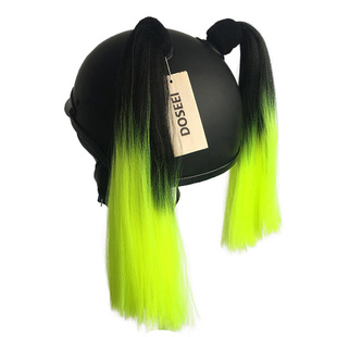 滑雪摩托车头盔脏辫男女机车电动车装饰辫双马尾哈莉奎茵小丑女