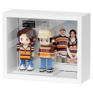 新年几偶照片定制积木人像小玩偶手办diy生日礼物送女生情侣摆件