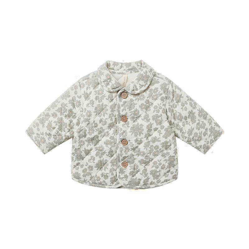 Quincy Mae官方正品童装夏新品上衣可爱印花棉服外套外穿上衣女
